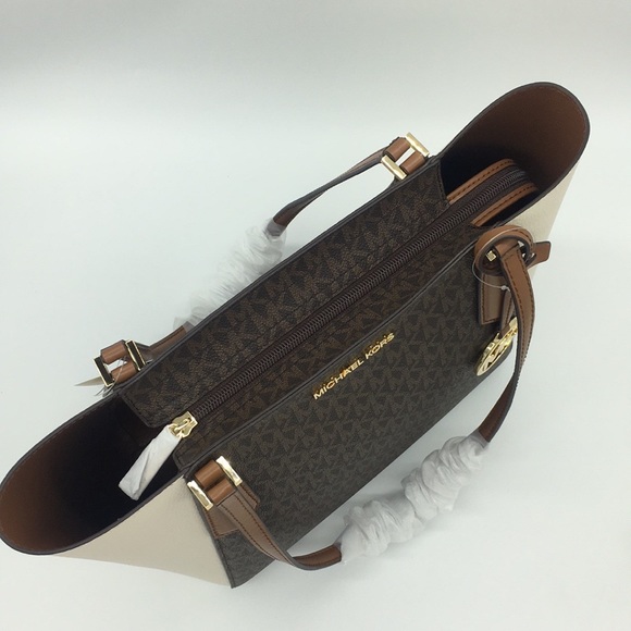 MICHAEL KORS KIMBERLY SM BONDED TOTE LT CRM MULTI - Picture 6 of 9